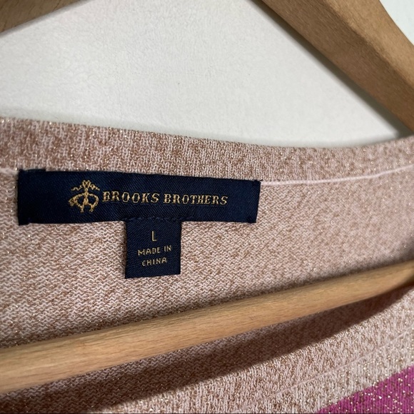 Brooks Brothers | Striped Shimmery Top - Picture 5 of 6